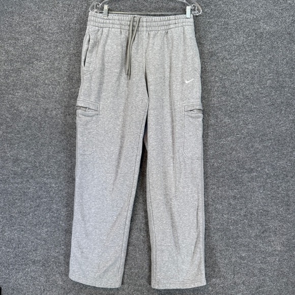 Nike Other - Nike Cargo Sweatpants Mens Medium Gray Fleece Straight Leg Athletic Lounge
